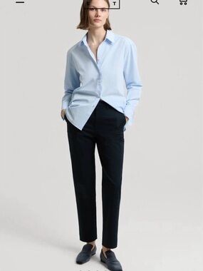 ASKET Cotton Blend Dark Navy Classic Chino New with Tags Slim 28 Portugal